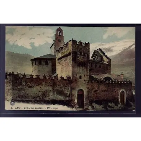 Carte postale 65 - Luz - Eglise des Templiers - Non voyage - Dos divise Must-Have