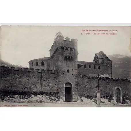 Vente Directe Carte postale 65 - Luz - Les hautes-pyrenees - Eglise des Templiers - Non voyage - Dos divis