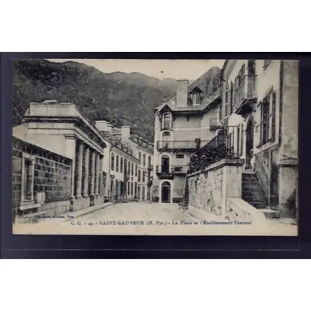 Affaire À Saisir Carte postale 65 - Saint-Sauveur - la place et l'etablissement Thermal - Non voyage - Dos d