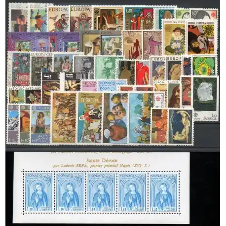 Prix Choc Europa - 1975 - 50 valeurs - 1 BF - 24 pays - Peinture