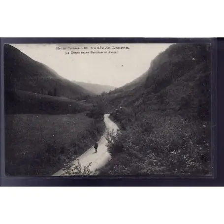 Certifié Carte postale 65 - Vallee de Louron - La route entre Bordere et Avajan - Non voyage - Dos d