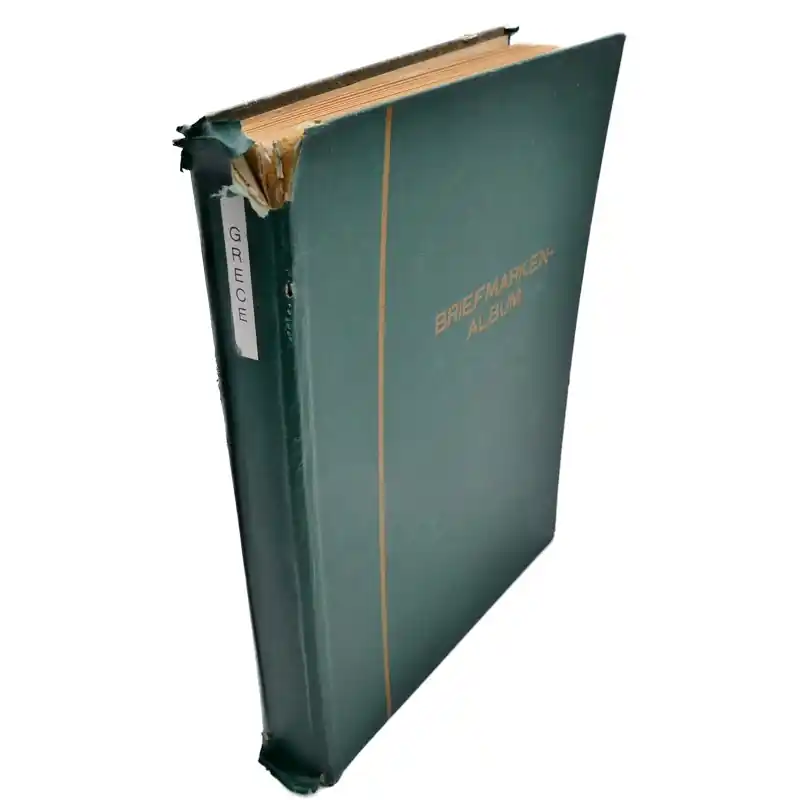 Lot de timbres de Grèce oblitérés en un album. Retour Gratuit