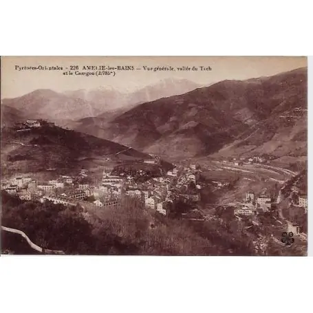 Artisanat Carte postale 66 - Amelie-les-Bains - Vue generale - Vallee du Tech et la Canigou - Non voy