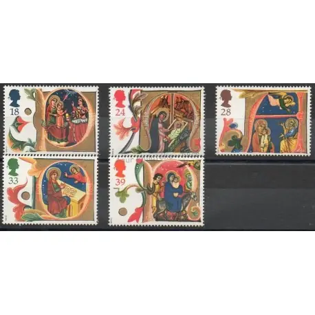 Grande-Bretagne - 1991- No 1574/1578 - Noël Prix Choc