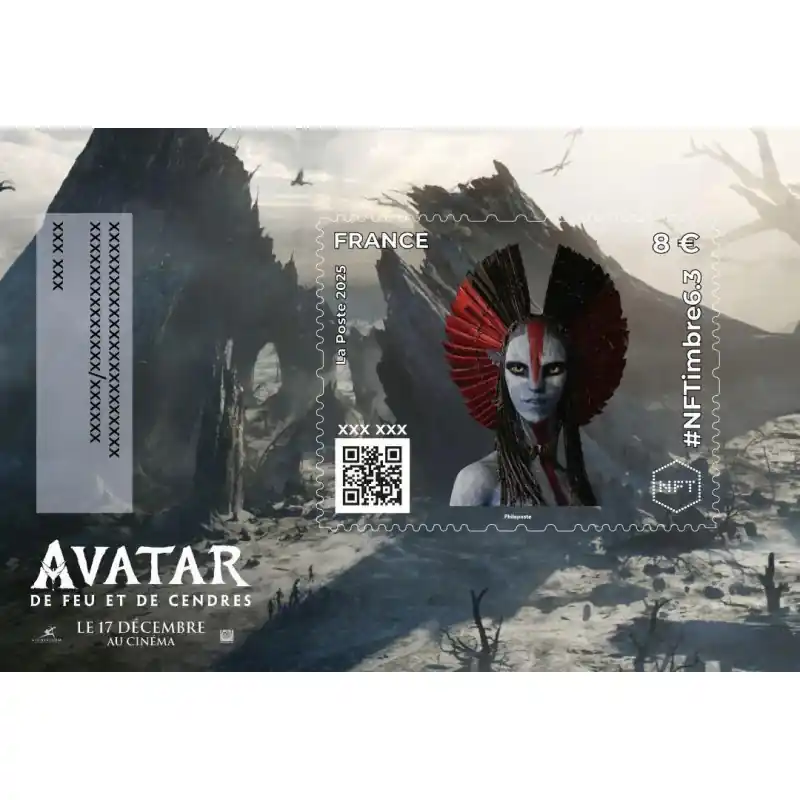 Haute Qualité Feuillet crypto NFTimbre6.3 Avatar Varang autoadhésif.