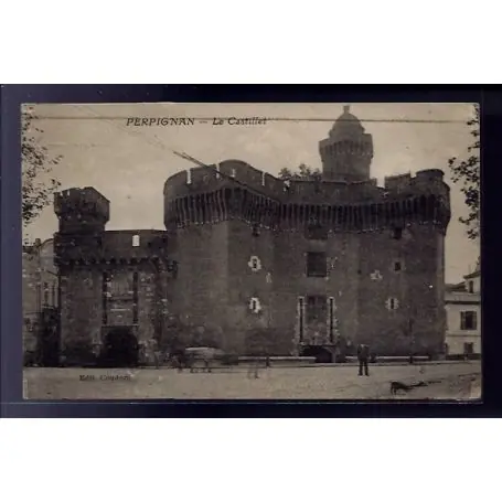 Carte postale 66 - Perpignan - le Castillet - Voyage - Dos divise Original