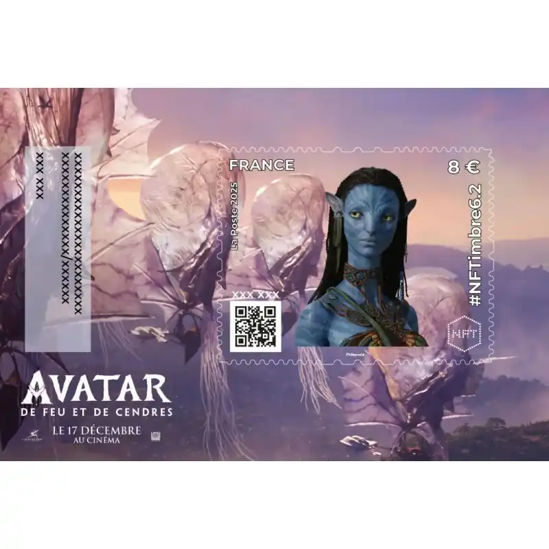 Bon Plan Feuillet crypto NFTimbre6.2 Avatar Neytiri autoadhésif.