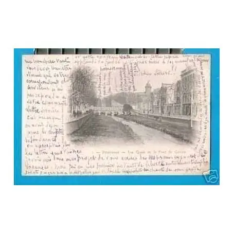Carte postale 66 - PERPIGNAN - LES QUAIS ET LE PONT DE GUERRE Fait Main