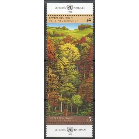 Nations Unies (ONU - Vienne) - 1988- No 81/82 - Arbres - Oblitéré Paiement Sécurisé