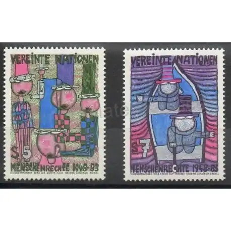 Nations Unies (ONU - Vienne) - 1983- No 36/37 - Peinture Petit Prix