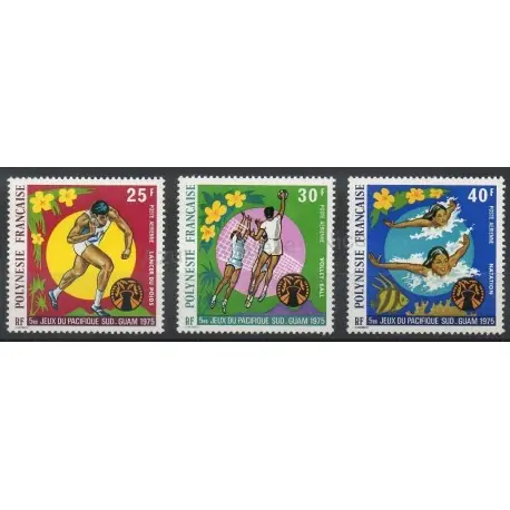 Polynésie - Poste aérienne - 1975 - No PA93/PA95 - Sport Achat Immédiat