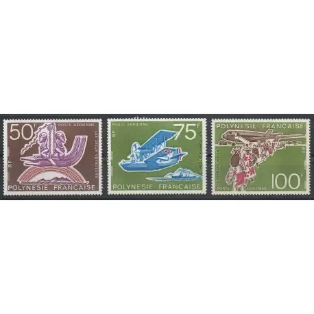 Prix Réduit Polynésie - Poste aérienne - 1974 - No PA89/PA91