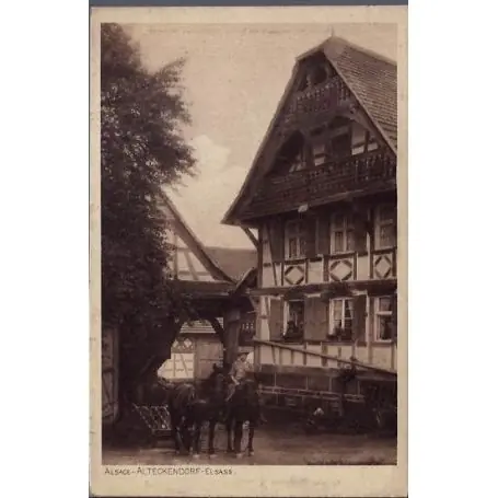 Affaire À Saisir Carte postale 68 - Alsace - Alteckendorf - Elsass - Chevaux devant une maison -Non voyage -