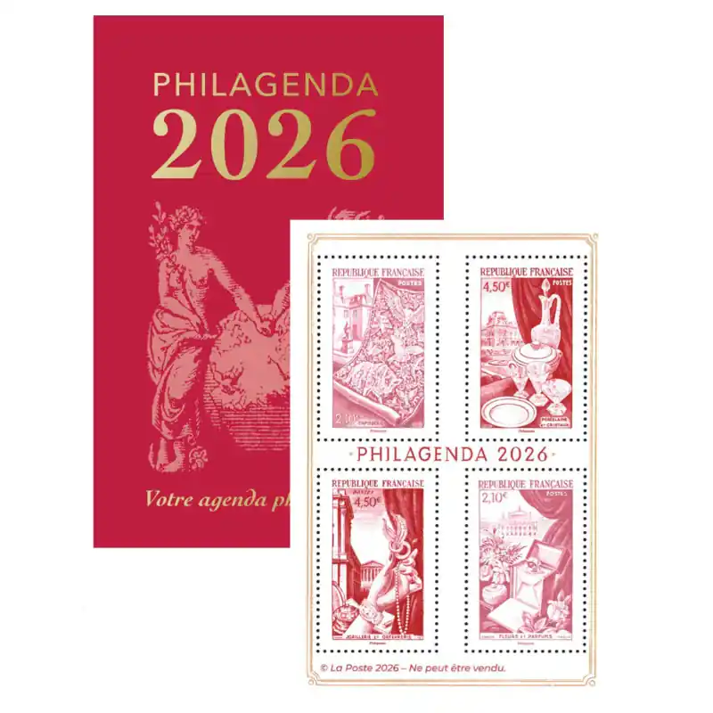 Philagenda 2026 avec bloc spécial Productions françaises de luxe neuf**. Achetez Aujourd’hui