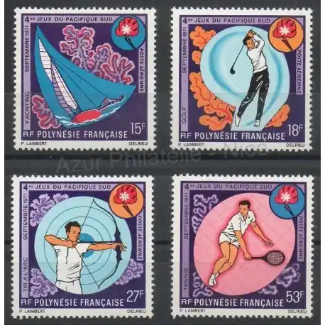 Garantie Incluse Polynésie - Poste aérienne - 1971 - No PA51/PA54 - Sport