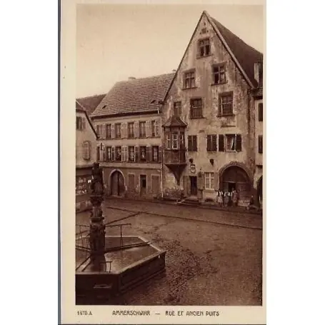Top Vente Carte postale 68 - Ammerschwihr - Rue et ancien puits - Non voyage - Dos divise