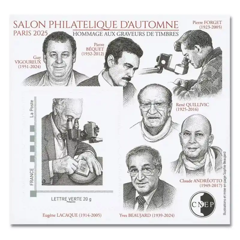 Bloc C.N.E.P. N°101 Hommage aux graveurs Paris 2025 autoadhésif. Offre Exclusive