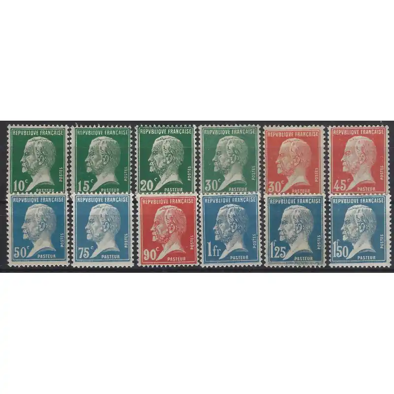 Pasteur timbres de France N°170-181 série neuf*. En Vogue