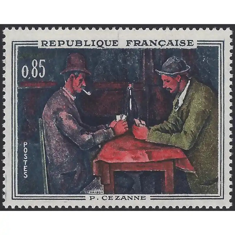Paul Cézanne timbre de France N°1321b variété neuf**. Top Qualité
