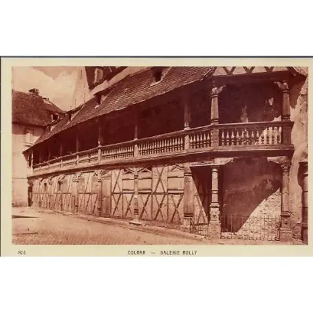 Carte postale 68 - Colmar - Galerie Molly - Non voyage - Dos divise Prix Cassé