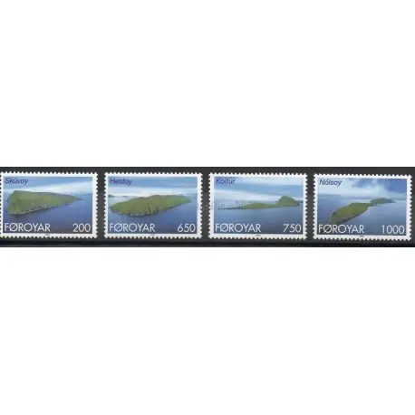 Prix Bas Féroé (Iles) - 2000- No 377/380 - Sites