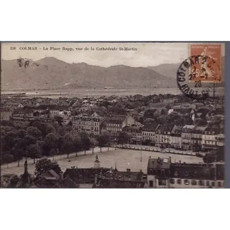 Commander Maintenant Carte postale 68 - Colmar - La place Rapp - Vue de la cathedrale st-Martin - Voyage - Dos di