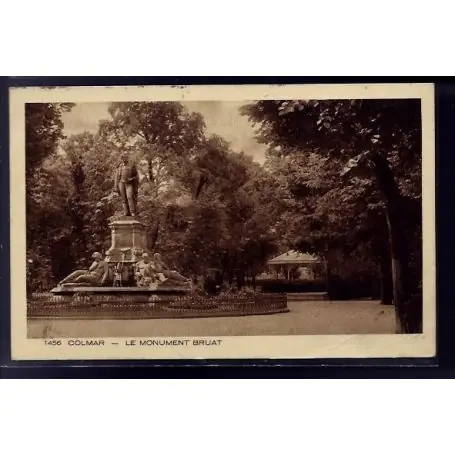 Remise Carte postale 68 - Colmar - Le monument Bruat - Voyage - Dos divise