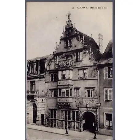 Carte postale 68 - Colmar - Maison des tetes - Non voyage - Dos divise Meilleure Vente