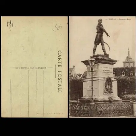 Artisanat Carte postale 68 - Colmar - Monument Rapp