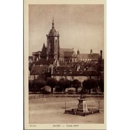 Carte postale 68 - Colmar - Place Rapp - Non voyage - Dos divise Livraison Express