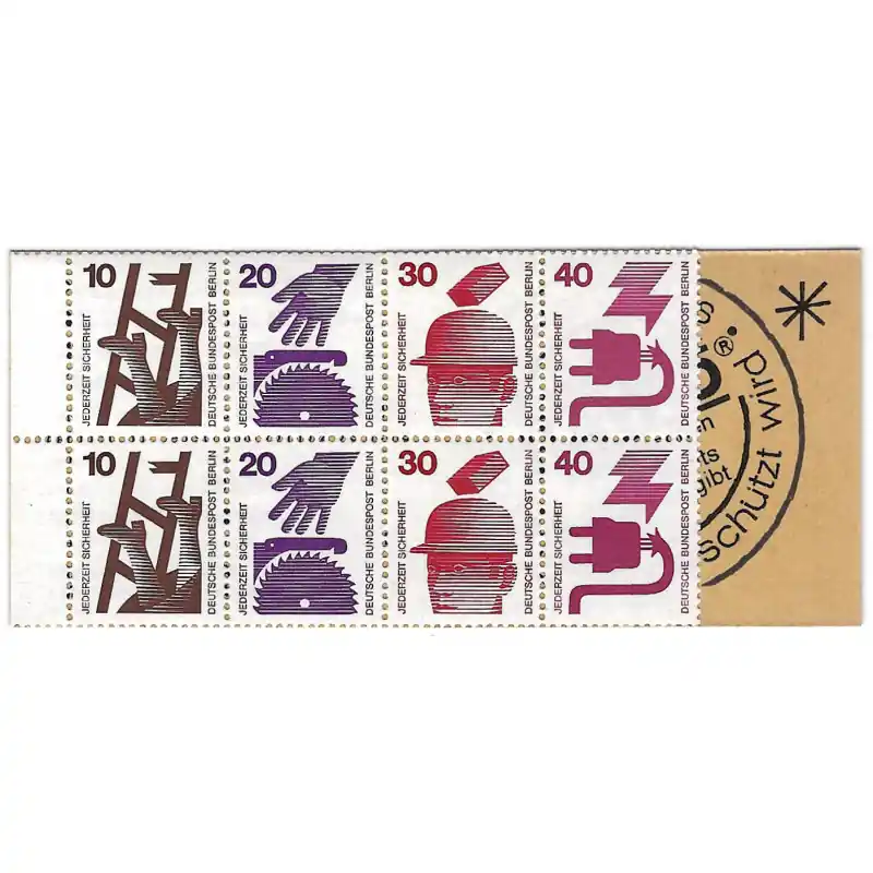 Carnet de 8 timbres d'Allemagne Berlin N°C394 neuf**. Gros Lot