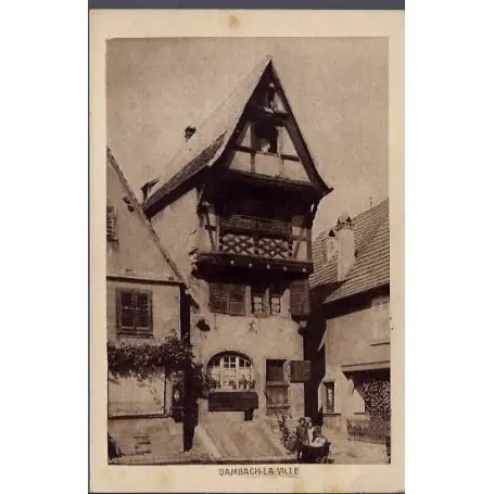 Carte postale 68 - Dambagh-la-ville - Enfants devant une maison - Non voyage - Dos divise Nouvelle Collection