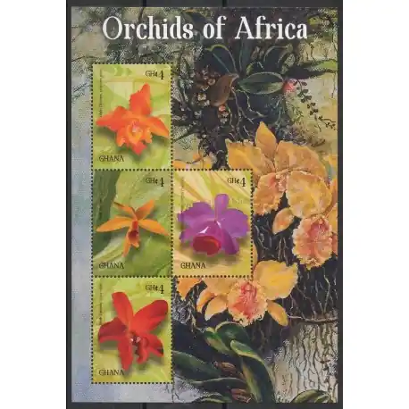 Ghana - 2015- No 3537A/3537D - orchidées Livraison Mondiale