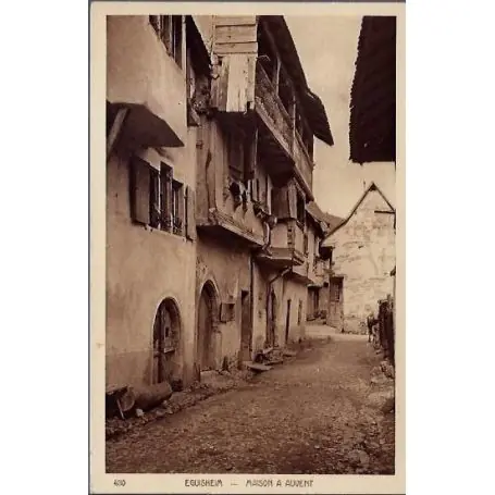 Populaire Carte postale 68 - Eguisheim - Maison a auvent - Non voyage - Dos divise