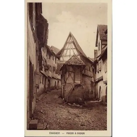 Dernière Chance Carte postale 68 - Eguisheim - Maison a Pignon - Non voyage - Dos divise