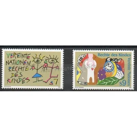 Haute Qualité Nations Unies (ONU - Vienne) - 1991- No 125/126 - Enfance