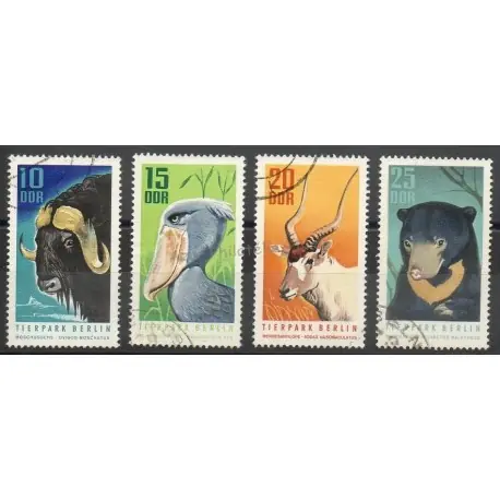Livraison Express Allemagne orientale (RDA) - 1970- No 1308/1311 - Animaux - Oblitéré