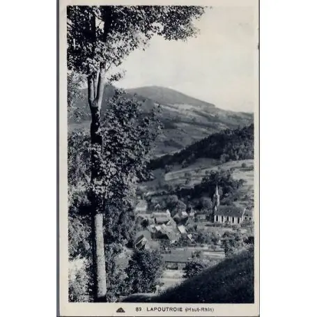 Carte postale 68 - Lapoutroie ( Haut-Rhin) - Village en bas d'une colline - Voyage - Dos div Usine Directe
