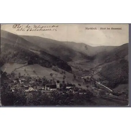 Meilleur Choix Carte postale 68 - Markirch - Blick ins Rauental - maisons sur les collines - Voyage - Dos d
