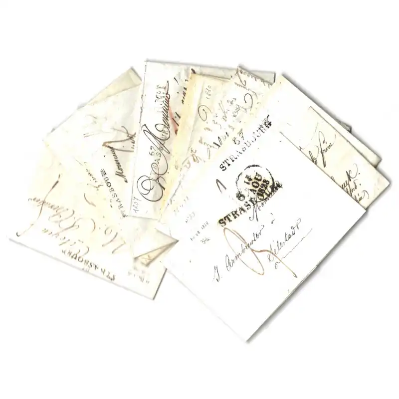 Marque postale 67 Strasbourg N°27-34a la série sur 9 plis. Livraison Gratuite