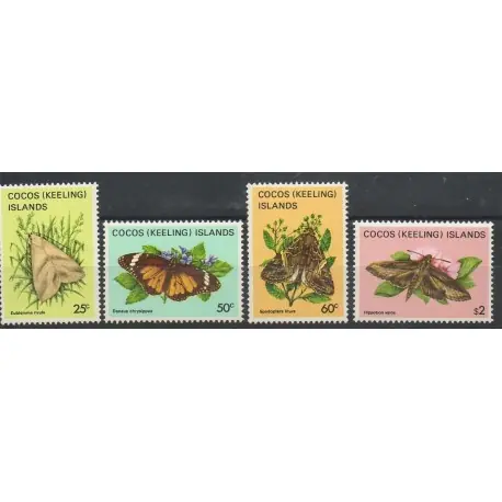 Promotion Saisonnière Cocos (Iles) - 1983- No 101/104 - Papillons