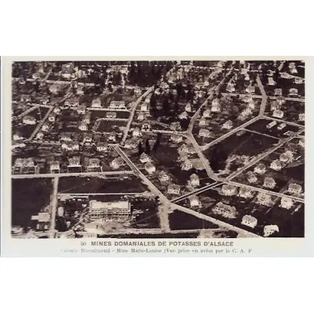 Carte postale 68 - Mines domaniales de Potasses d'Alsace - Colonie Rossalmend - Mine Marie-L Expédié Aujourd’hui