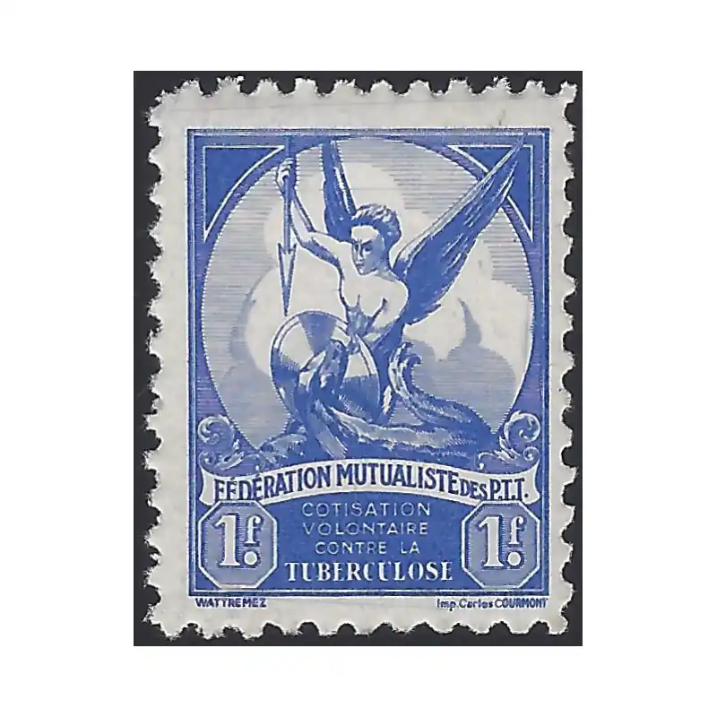 Vignette de bienfaisance contre tuberculose N°5 neuf**. Bon Marché