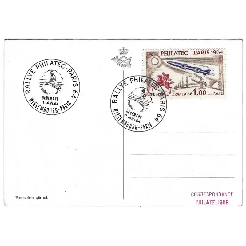 Philatec timbre N°1422 oblitéré Rallye Philatec 11-14 juin 1964. Achat Immédiat