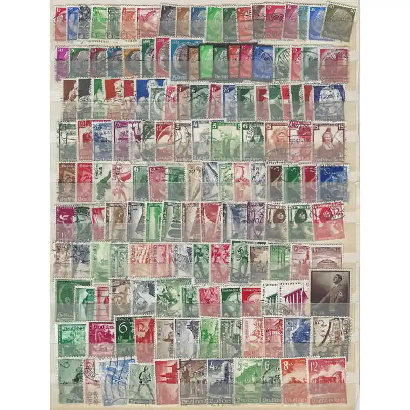 Bon Marché Allemagne Reich sélection de timbres 1933-1945 oblitérés.