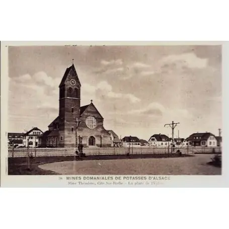 Carte postale 68 - Mines domaniales de Potasses d'Alsace - Mine Theodore - Cite Ste-Barbe - Livraison Gratuite