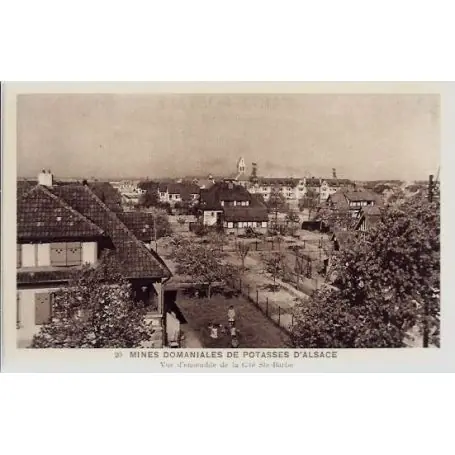 Pas Cher Carte postale 68 - Mines domaniales de Potasses d'Alsace - Vue d'ensemble de la cite Ste-Bar
