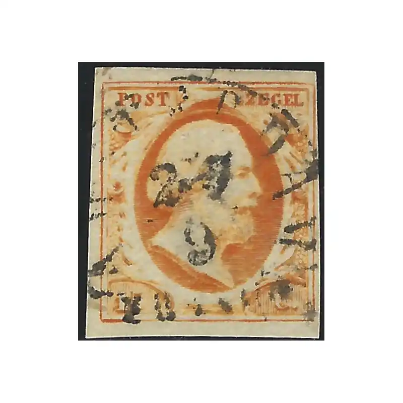 Pays-Bas Guillaume III timbre N°3 oblitéré. Achat Immédiat