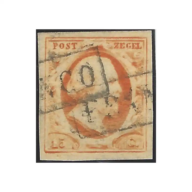 Promotion Pays-Bas Guillaume III timbre N°3 oblitéré.