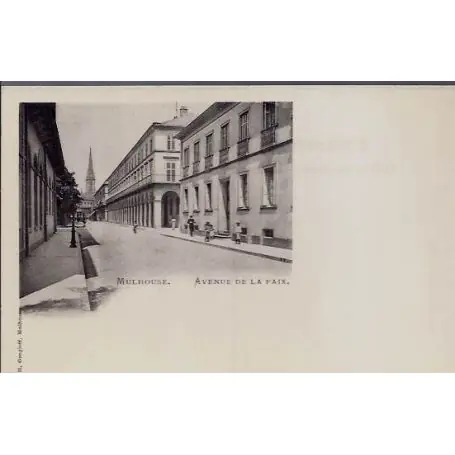 Carte postale 68 - Mulhouse - Avenue de la paix - Non voyage - Dos divise Solde